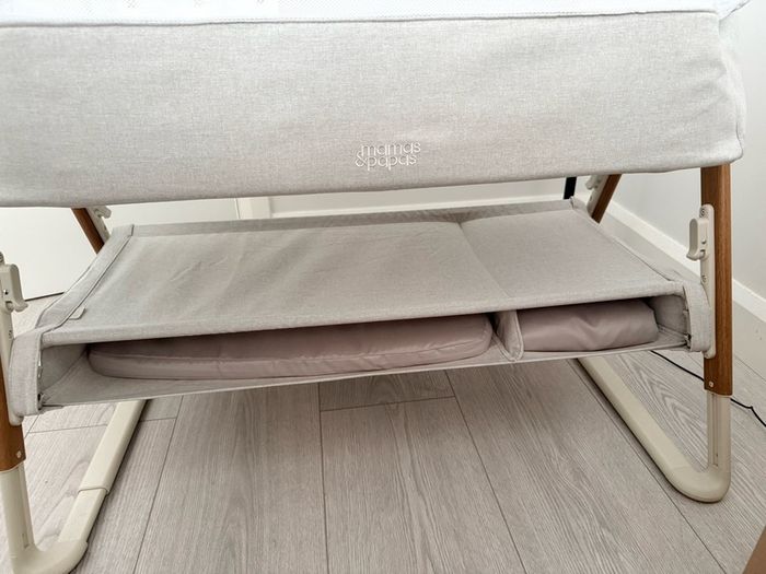 Mamas & Papas Lua Bedside Crib - Fawn