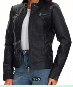Womens faux leather jacket
