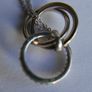 Sterling Silver 925 Cubic Zirconia Polished Triple Circle Pendant and Chain in the original box L 17" - 4,65g Image 6