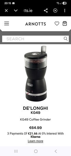 DeLonghi KG49 Coffee Grinder