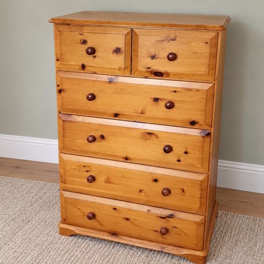 Solid Pine Chest of Drawers