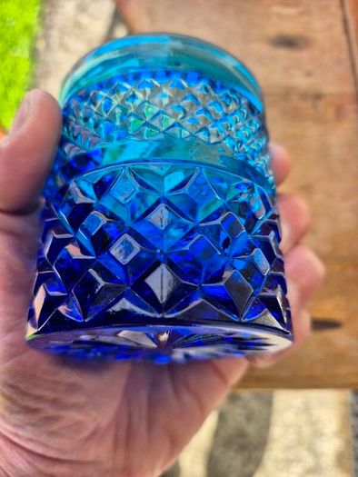 Vintage Anchor Hocking Blue Wexford Tumblers Set of 6