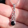 Celtic Knot and Onyx Sterling Silver pendant set Image 9