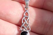 Celtic Knot and Onyx Sterling Silver pendant set