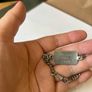An antique solid silver ID bracelet WWII Image 2