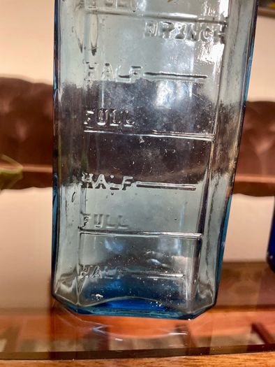 Antique Cobalt & Sky Blue Apothecary Bottles Late 19th Century Victorian