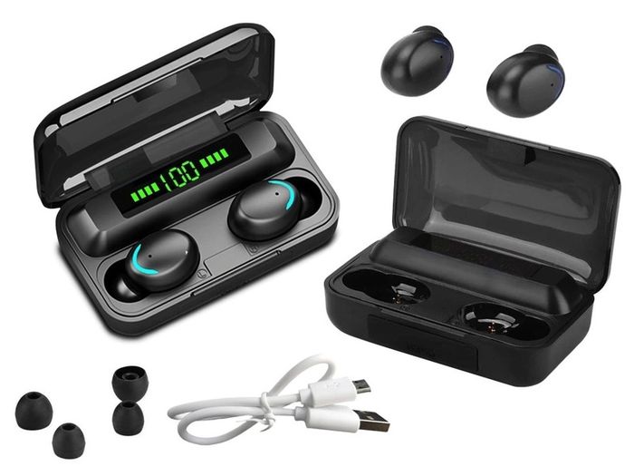 New Bluetooth 5.0 Wireless Headphones TWS F9+ Earphones Music Power Bank #1429
