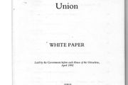 Treaty On European Union - White Paper - Published By Goovernment Publications - Stationary Office In 1992