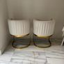 Cream and gold armchairs Image 2