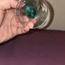 Vintage mini blue glass vase Image 8