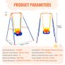 Swing Sets for Backyard 3 in 1 Toddler Swing Set with 4 Sandbags Foldable Image 6