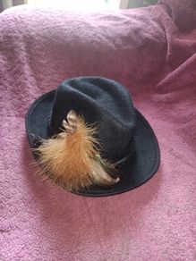felt feather hat
