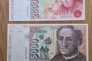 Pre Euro Spain Peseta Banknotes Complete High Denomination Set