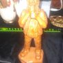 2 Old Brass Horse Tackle Emblems and an Old Hand Carved Man Image 5