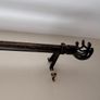 Black / Brass Cage Eyelet Curtain Pole Image 2