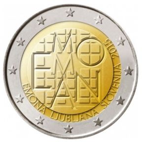 Slovenia 2 Euro Commemorative Coin 2015 - Emona. Uncirculated.