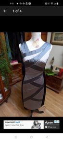 Ladies JAX Black and grey fitted dress, fully lined. Beautiful quality.