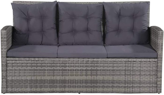 Garden Sofa, 18 Pieces Poly rattan garden furniture set