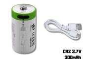 CR2 Rechargeable Battery USB 3.7V Li ion