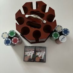 Wooden Texas Holdem Poker Set Unused