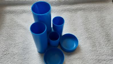 5 Five Star 6 Compartment Tubes Blue Home Office School College