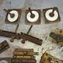 Antique Brass Door Lock Bolts Etc., Postage available or Collection Image 8
