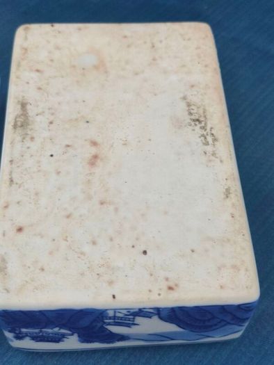 Vintage Chinese Porcelain Lidded Ink Box