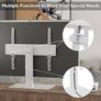 NEW SALE | Universal Table Top Pedestal TV Stand with Bracket for 26inch-55inch LCD/LED TVs-Height Adjustable TV stand with 8mm Tempered Glass Base & Cable Management-Holds 40 KG & Max.VESA 400x400mm White Image 4