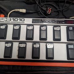 Behringer FCB1010 MIDI Foot Controller (EurekaPROM chip) on pedalboard + bag + extra pedal
