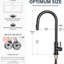 Kitchen Faucet with Removable Shower, Stainless Steel Kitchen Sink Faucet Mixer Tap with Removable Base, 360 Swivel, 2 Water Modes Cold and Hot Available - Black Image 2