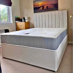 Double bed with mattress, all sizes nd color options