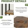 6 Tier Plant Stands Indoor, Corner Shelf Tall Plant Stand for Multiple Indoor Plants, Metal Tiered Display Stand for Living Room Balcony Garden Patio, Brown Image 4