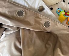beige curtains