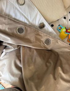 beige curtains