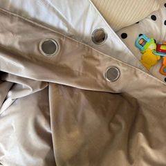 beige curtains
