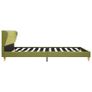 Bed Frame Green Fabric 135x190 cm Image 4