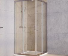 BESCO Shower Enclosure Square Chrome 90x90x185cm