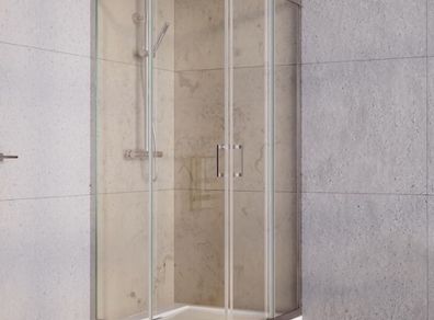 BESCO Shower Enclosure Square Chrome 90x90x185cm
