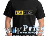 T-shirt Camera Black I am Nikon Print Medium