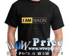 T-shirt Camera Black I am Nikon Print Medium