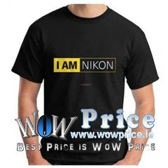 T-shirt Camera Black I am Nikon Print Medium