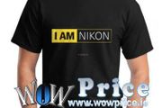 T-shirt Camera Black I am Nikon Print Small