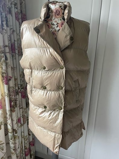 Bnwt gilet beige mid length gilet free size 10/14