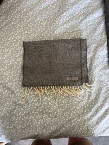Foxford Woolen Mills Grey Herringbone Scarf