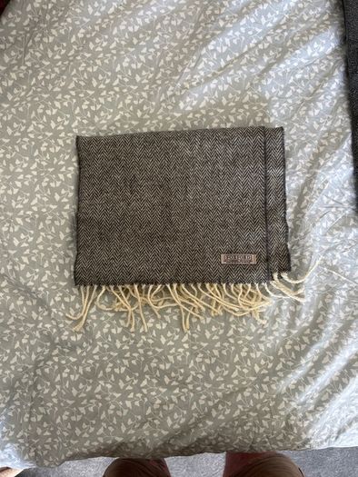 Foxford Woolen Mills Grey Herringbone Scarf
