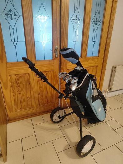 Golf Clubs + Cart Bag/Trolley (RH)