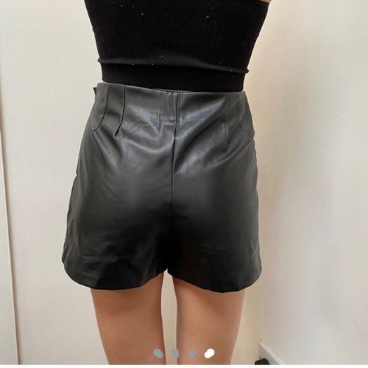 Zara faux leather mini skirt