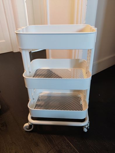 RASKOG white trolley 28x38x61 cm