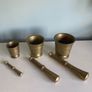 Trio of vintage heavy Brass mortar and Pestle Image 3