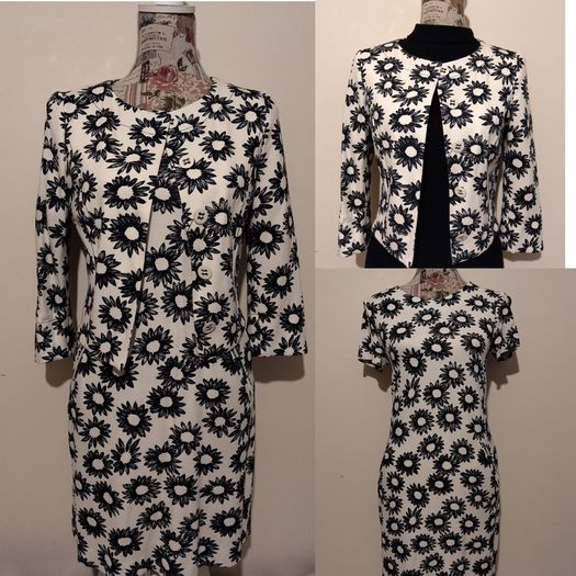 Designer Marc Cain 2 Piece Occasion Outfit, Dress & Matching Jacket